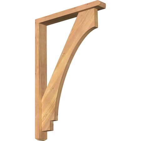 Ekena Millwork Imperial Craftsman Smooth Bracket w/ Offset Brace, Western Red Cedar, 3 1/2"W x 24"D x 36"H BKT0402X24X36IMP04SWR